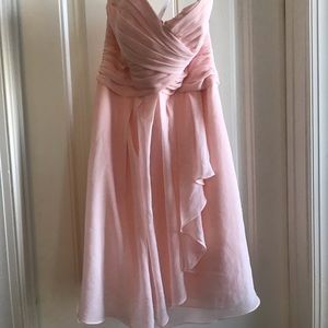 Gorgeous Blush David’s Bridal Bridesmaid Dress SZ4